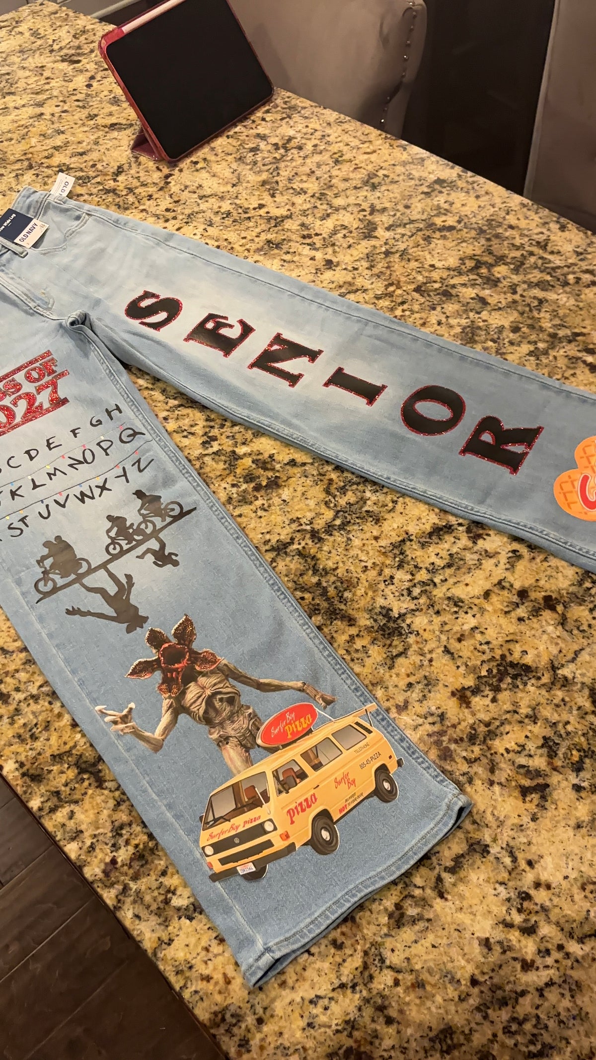 stranger things senior jeans