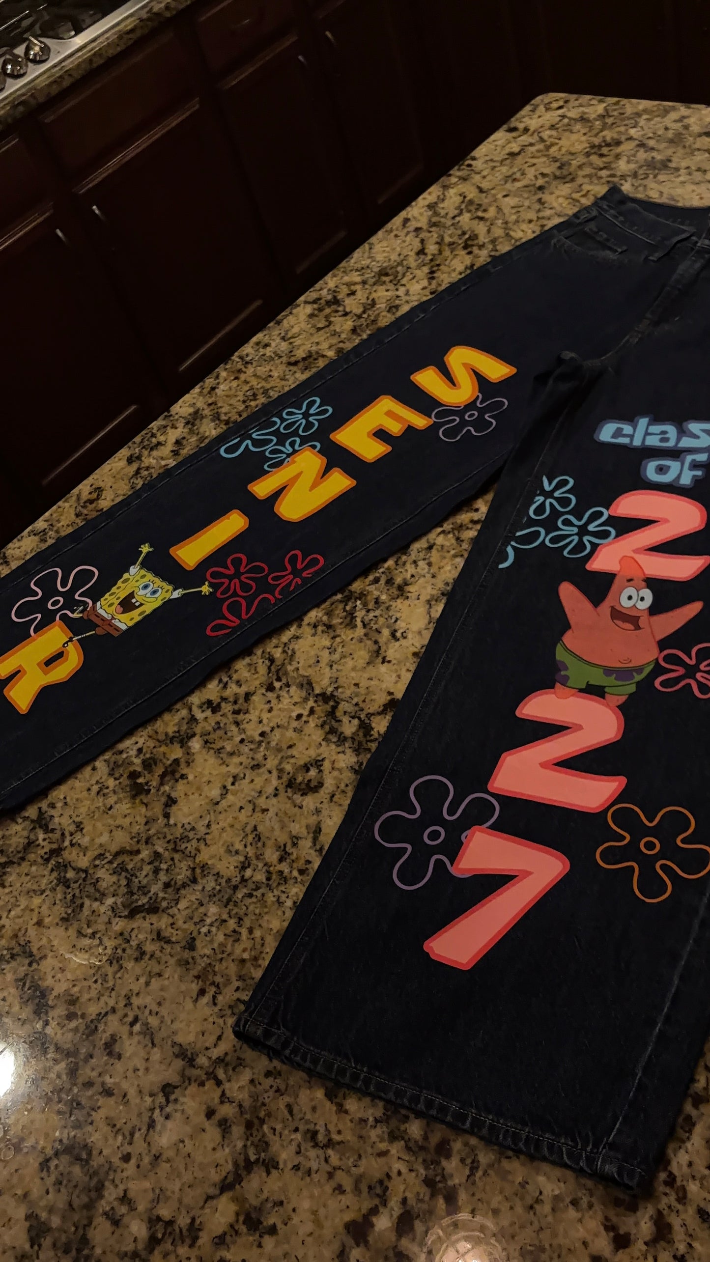spongebob custom jeans