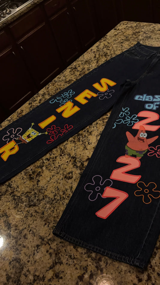 spongebob custom jeans